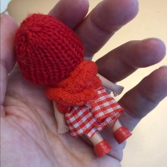 Toddler elf doll RED girl looks cute on a shelf - Picture 3 of 5